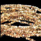 Mineralien·Würfel (1S) - Hämatit 14k vergoldet - 1.5mm (891670)