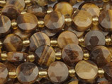 Mineralien·Perlen (1S) - Tigerauge Coin - ~10x5mm (871545)