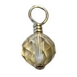 Citrin Charm (1) - facettiert goldfilled - ~4mm o. Ring (910102)
