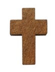 Holz·Kreuz (1) - dunkel ~22x14x5mm (92264)