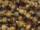Mineralien·Perlen (1S) - Tigerauge Hexagon - ~7x8mm (871544)