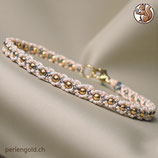 Makramée Armband (1) - Lila/Glitzer (30144)