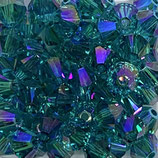 5328 Bicone (50) - 4mm Blue Zircon - Shimmer 2x