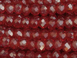 Glas·Rondellen (1S) - Cherry facettiert - ~2x3mm (311955)