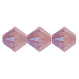 5328 Bicone (10) - 6mm Rose Water - Opal Shimmer