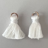 Quaste Kunstseide (2) - ~2cm weiss