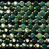 Mineralien·Hexagram (1S) - Moosachat facettiert - ~8mm (891789)