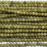 Mineralien·Perlen (1S) - Avocado Jaspis facettiert - ~2.5mm (891926)