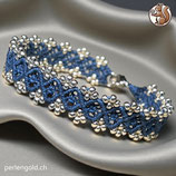 Makramée Armband (1) - Dunkelblau (30113)