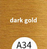 Polyester gewachst (1) - dark gold - 0.65mm (A34)