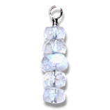 925 Rbw Mondstein Charm (1) - facettiert - ~5x2mm (910142)