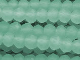 Glas·Rondellen (1S) - Aqua Marine facettiert - ~2x3mm (311924)