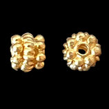 925 Perlen () - ~5x6mm - vergoldet (4700) -