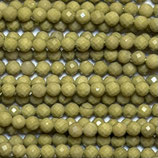 Mineralien·Perlen (1S) - Avocado Jaspis facettiert - ~3.5mm (891927)