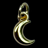 Messing Anhänger (1) - Mond ~6x8mm - goldig (500138)