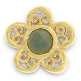 Perle Blume (1) - Messing golden - Aventurin ~8mm (500093)