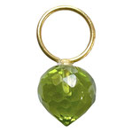 925 Zwiebel () - Peridot Quarz - vergoldet ~8mm (MG8015) -