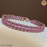 Makramée Armband (1) - Pflaume (30026)