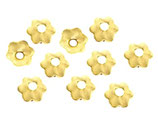 925 Perlenkappen (2) - 5.5mm vergoldet (4763)