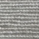 Mineralien·Rondelle (1S) - Bergkristall facettiert - ~2x2.5mm (891122)