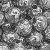 Perlen (20) - ~5mm Edelstahl - gehämmert (451337)