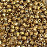 Firepolish Round (100) - 3mm Gold