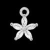 Anhänger Blume () - mit Strasssteinen - 7mm (97981) -