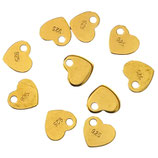 925 Herzchen () - 4.5x5mm - vergoldet (4785) -