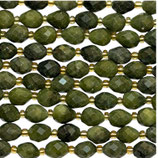 Mineralien·Olive (1S) - Jade facettiert - ~6x8mm (891933)