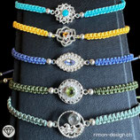 Makramée Armband Echt-Stein (7772)