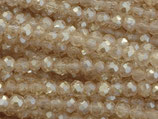 Glas·Rondellen (1S) - Khaki facettiert - ~2x3mm (311910)