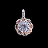 Anhänger Mini Kreis (1) - mit Zirkonsteinchen - 4.7mm (68032)