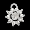 Anhänger Sternblume () - mit Strasssteinen - 8mm (97984) -