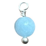 925 Aquamarin Charm (1) - glatt ~5.8mm (910118)