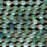 Mineralien·Olive (1S) - grüner Fluorit facettiert - ~6x8mm (891949)