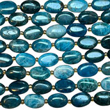 Mineralien·Oval (1S) - Tealblau Apatit - ~10x14mm (891719)