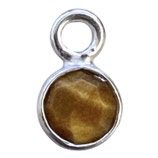 Mini Anhänger () - 4mm Tigerauge - rund einfach (MS4010) -