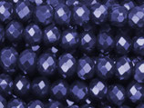 Glas·Rondellen (1S) - Dark Smoky Imperial - Blue 2.6x3.2mm (312037)