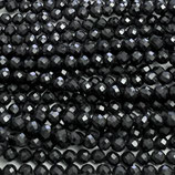 Mineralien·Perlen (1S) - Schwarzer Onyx - facettiert ~3.1mm (891563)