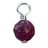 925 Rubin Charm (1) - facettiert - ~4mm (910101)