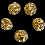 925 Perlen () - ~6mm - vergoldet (4766) -