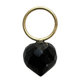 925 Zwiebel () - Turmalin schwarz - vergoldet ~8mm (MG8016) -