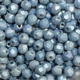 Firepolish Round (100) - 4mm Ocean - Grey LU