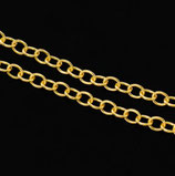 925 Kettchen (75cm) - 3x3.7mm - vergoldet (4779)