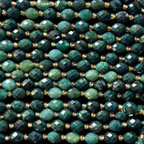 Mineralien·Oliven (1S) - Moosachat facettiert - ~6x8mm (891809)