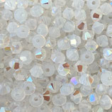 5328 Bicone (50) - 4mm White - Opal Shimmer