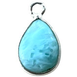 925 Anhänger Tropfen (1) - Larimar - ~7x10mm (MS7003)