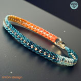 Makramée Armband (1) - Grün Orange (30088)