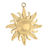 Anhänger Sonne (1) - Edelstahl - golden ~19.5mm (500148)