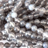 Mineralien·Perlen (1S) - Grauer Achat - glatt ~8.3mm  (890581)